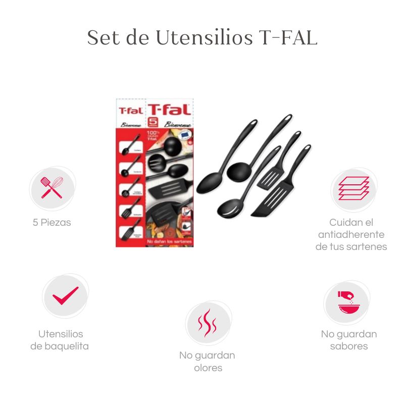 Licuadora Osterizer Max Oster + Utensilios 5 Pz T-FAL BLSTPBTG.27439000M1