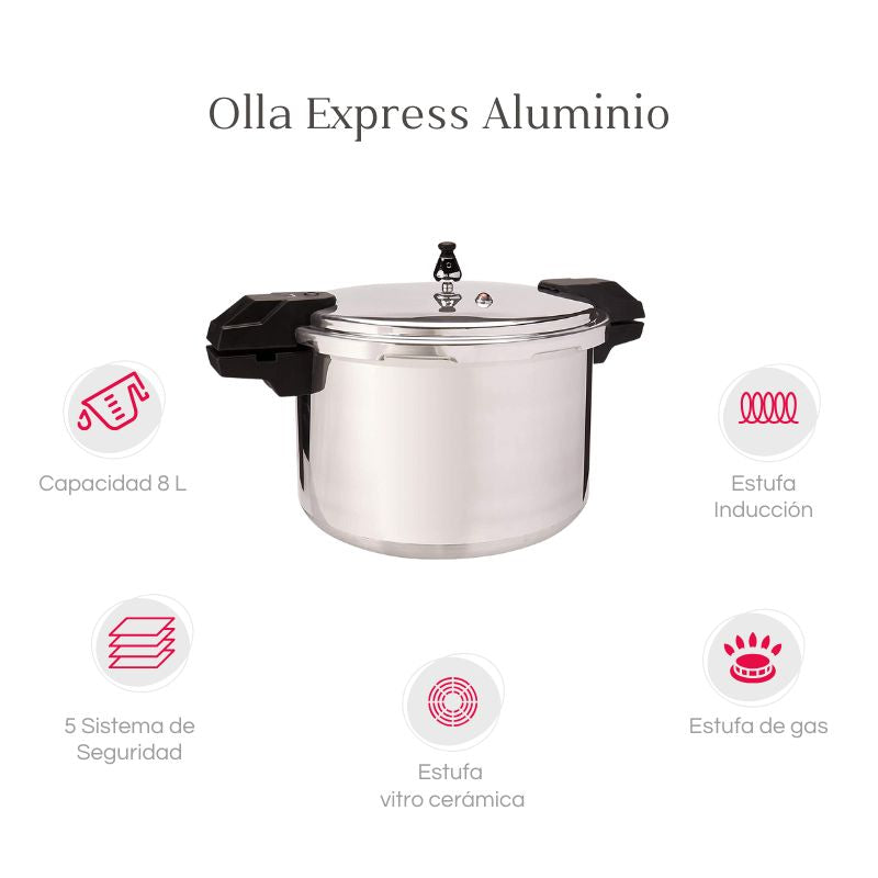 Olla Express 12 Qt T-FAL + Plancha Taurus YL307LA7.PENELOPE