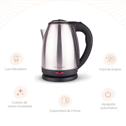 HERVIDOR ACERO INOXIDABLE DESMONTABLE 2 L TAURUS CARONTE