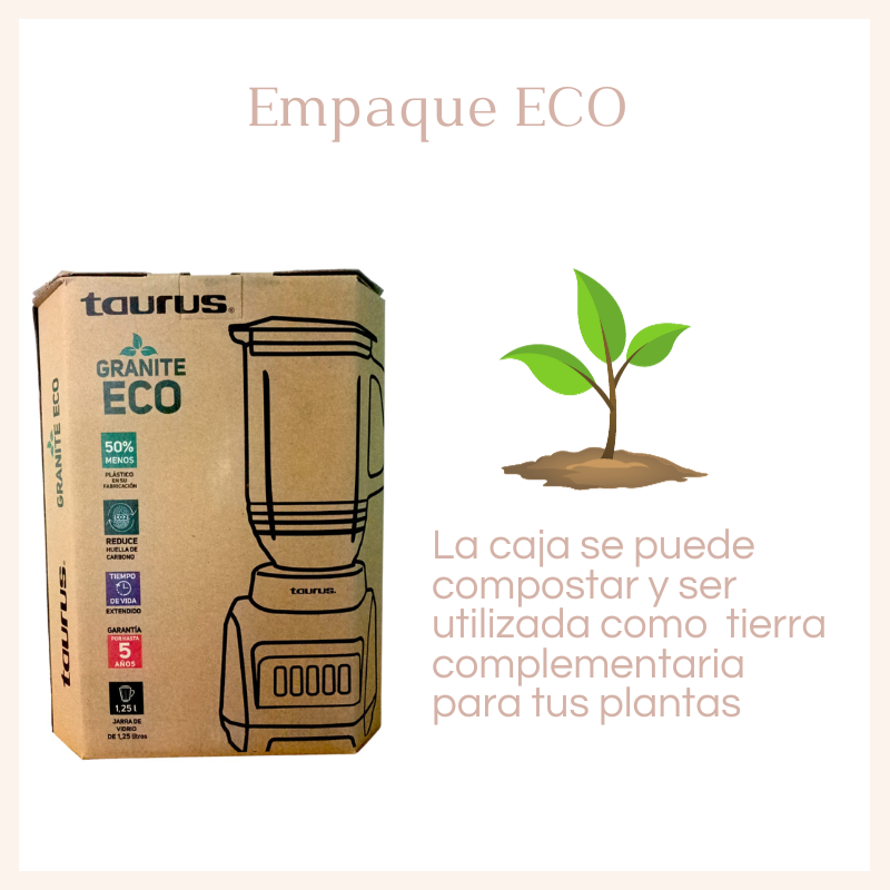 LICUADORA VASO DE VIDRIO 4 VEL TAURUS GRANITE ECO