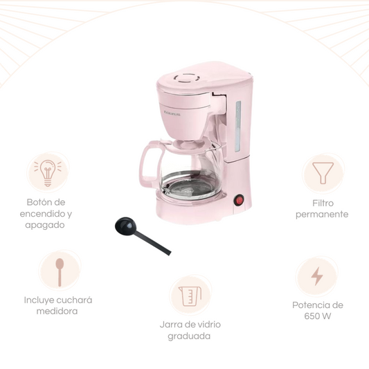 CAFETERA 6 TZ TAURUS RIBBON ROSA