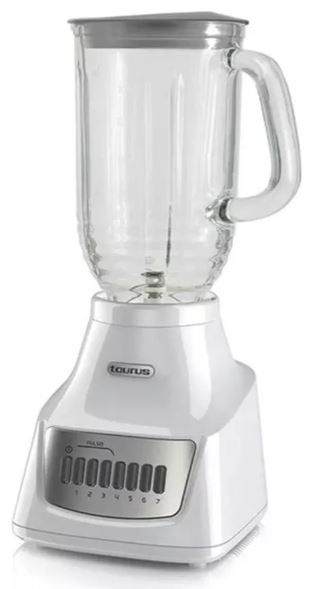 LICUADORA DE VIDRIO 7 VEL TAURUS GRANDEUR WHITE + ESPUMADOR RCA