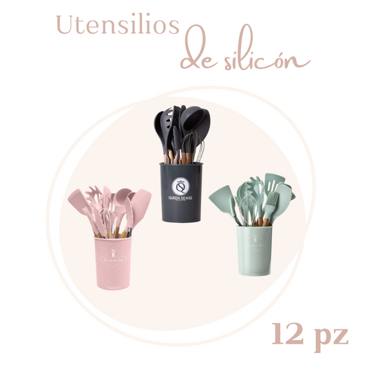 SET DE UTENSILIOS 12 PZ DE SILICON