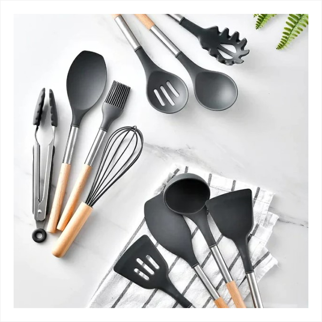 SET DE UTENSILIOS 12 PZ DE SILICON
