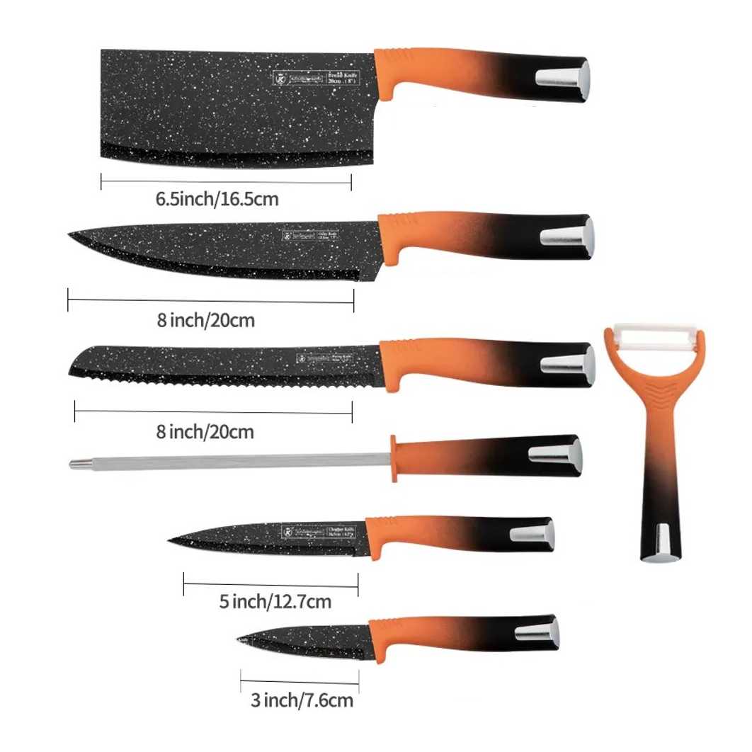 SET DE CUCHILLOS 8 PZ CBC001-09 (KK-SL8-ORN)
