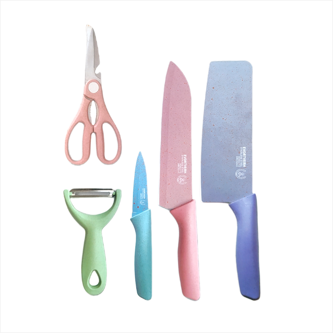 SET DE CUCHILLOS 5 PZ PASTEL CAC009-00 (ER-0279)