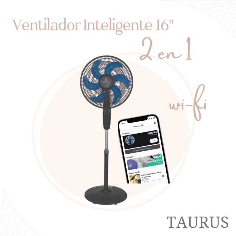 VENTILADOR DE PEDESTAL INTELIGENTE 16" TAURUS MAGNUS