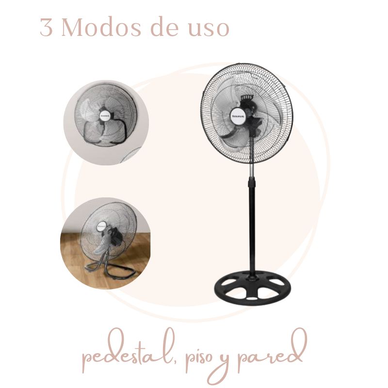 VENTILADOR ASPAS METÁLICAS 18" 3 EN 1 TAURUS MARTE