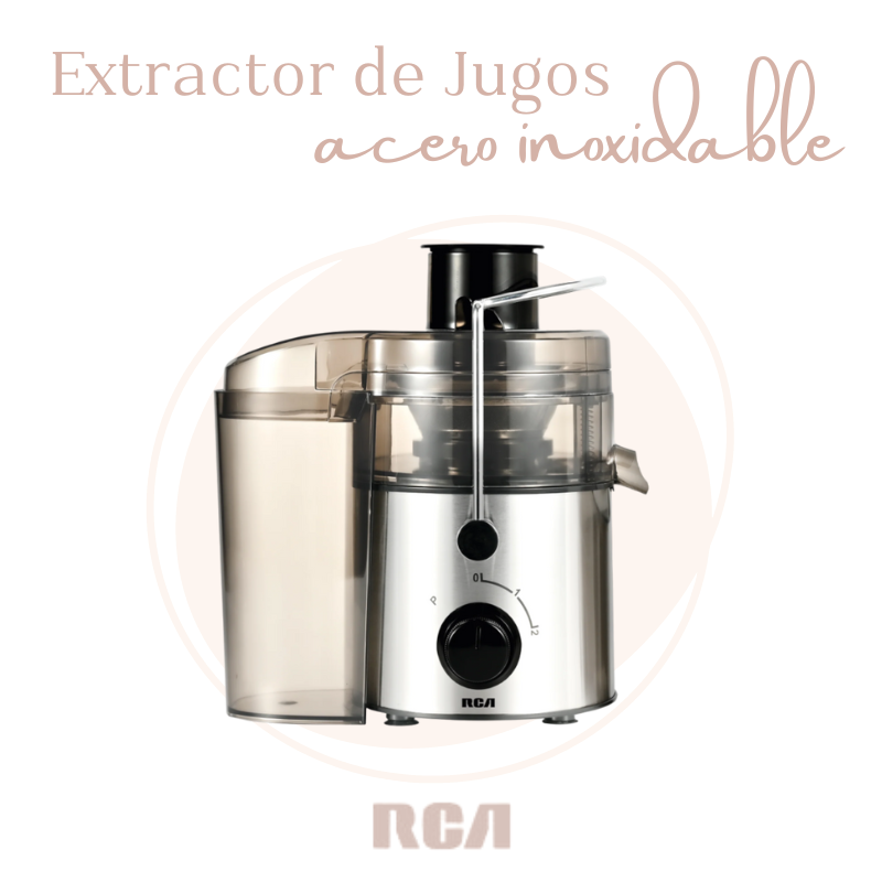 EXTRACTOR DE JUGOS 2 VEL. ACERO INOXIDABLE RCA RC-XT1