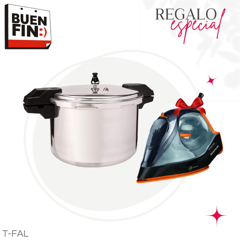 Olla Express 12 Qt T-FAL + Plancha Taurus YL307LA7.PENELOPE