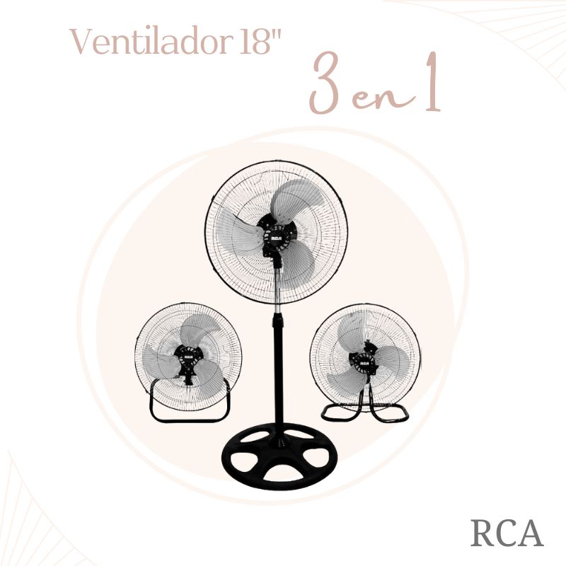 VENTILADOR 18" 3 EN 1 RCA RC-18B3