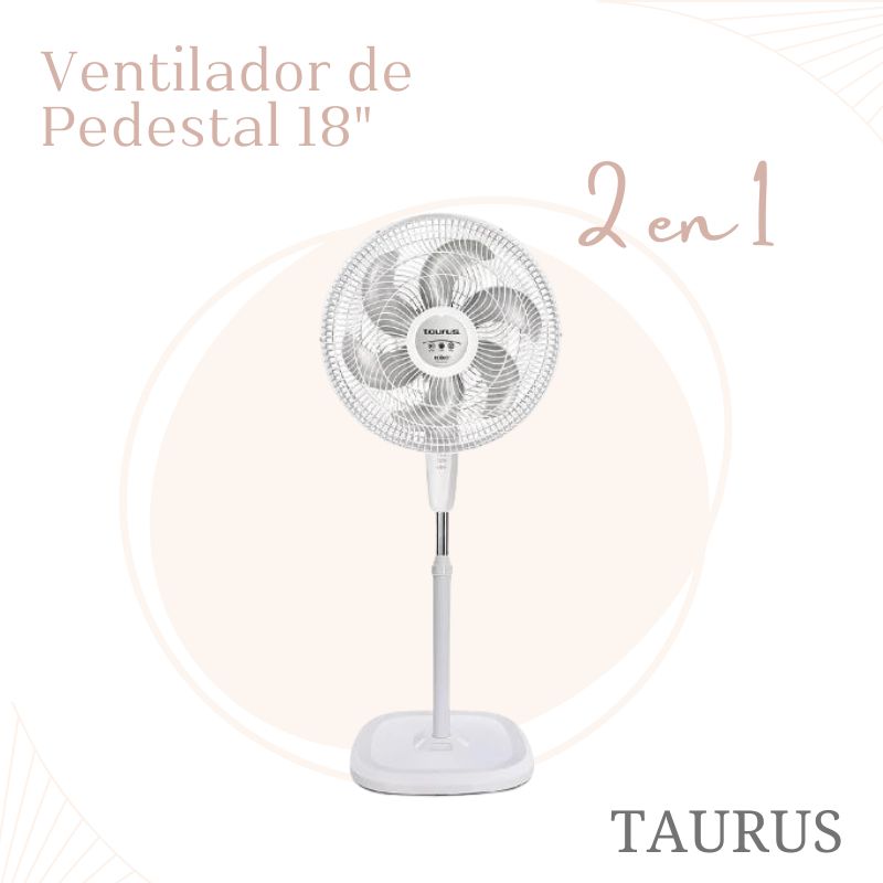 VENTILADOR DE PEDESTAL 2 EN 1 DE 18" TAURUS SPUTNIK