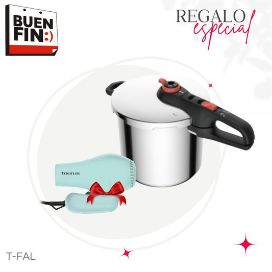 OLLA EXPRESS T-FAL SECURE 6 L INDUCCION P2580705 + 1PZ SECADORA