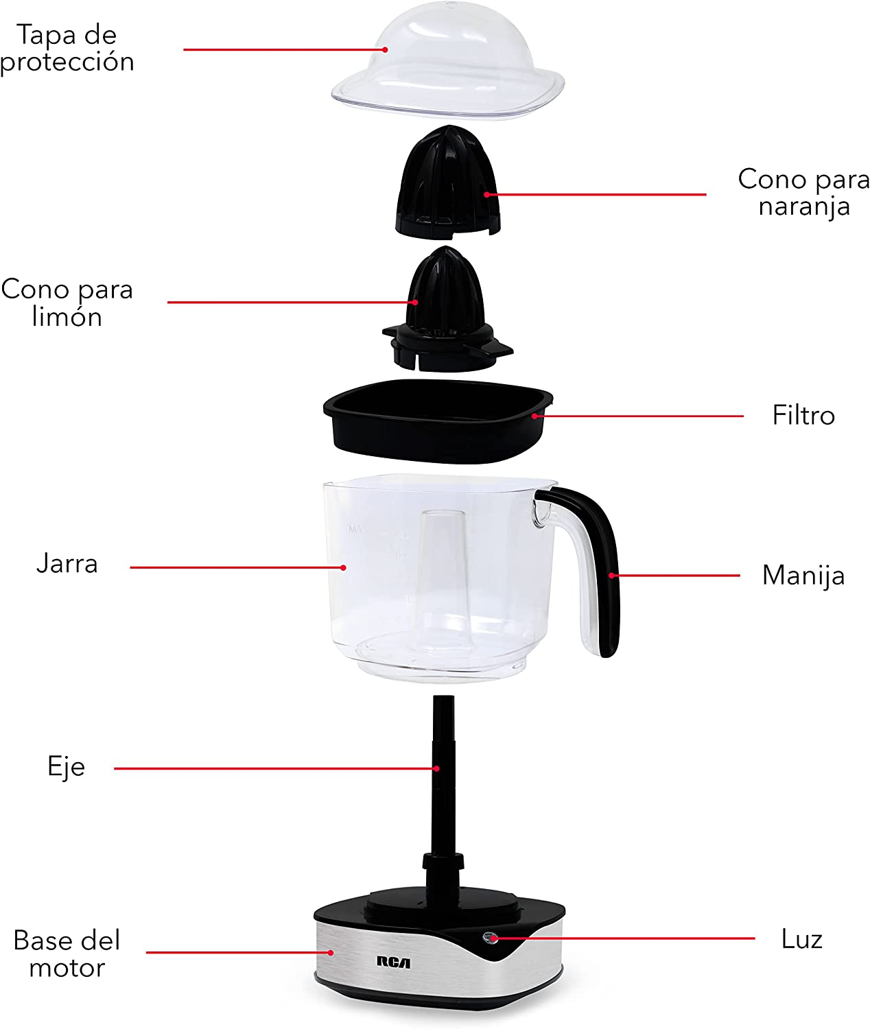 EXPRIMIDOR DE CÍTRICOS 1.2 L RCA RC-8007