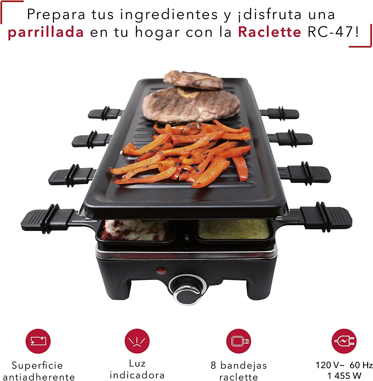 PARRILLA RACLETTE ANTIADHERENTE RCA RC-47