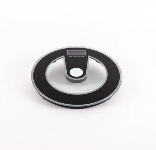 BASCULA DIGITAL IMP180KG REDONDA/BATERIAS NEGRA HBE015-00