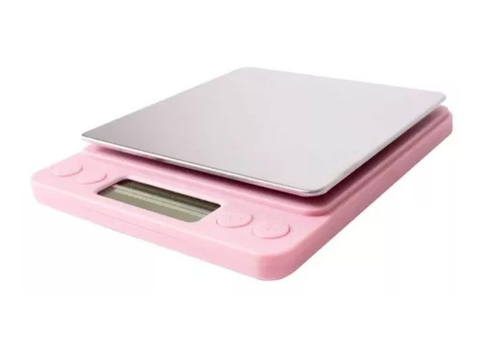 BASCULA DIGITAL GRAMERA 3KG ROSA IMPORTACIÓN HBE012-11-SP