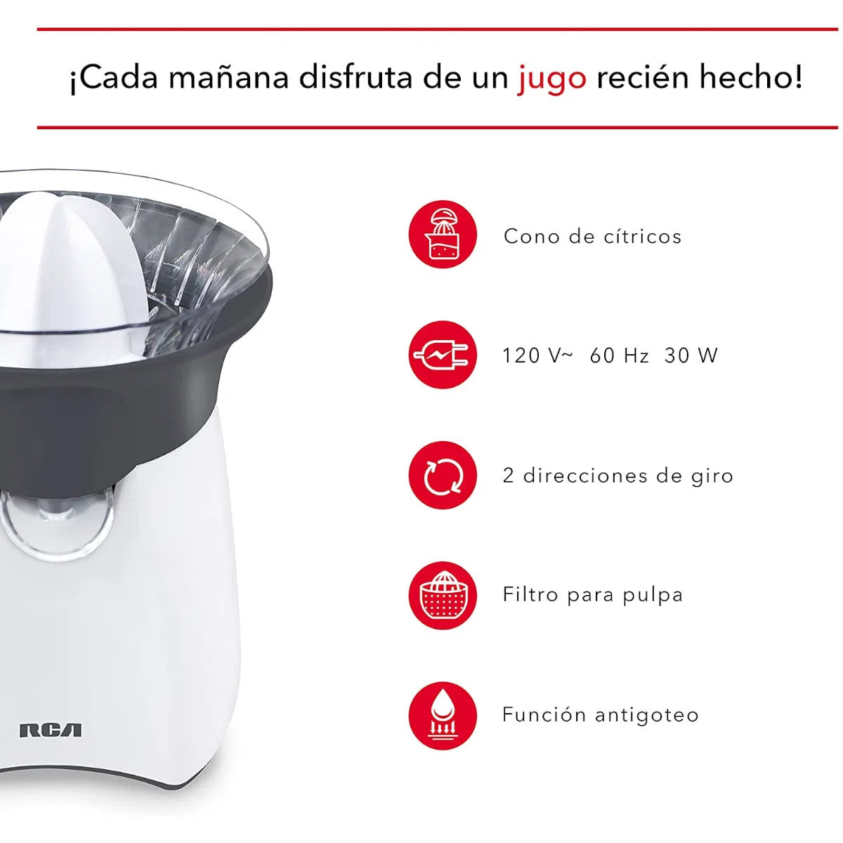 EXPRIMIDOR DE CÍTRICOS RCA RC-8004