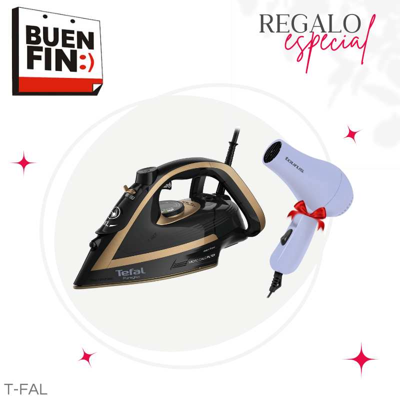 Plancha T-FAL + Secadora TAURUS FV8064.M90060