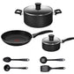 BATERIA T-FAL 9PZ BATEASYCA9NEG FAMILY COOK BLACK