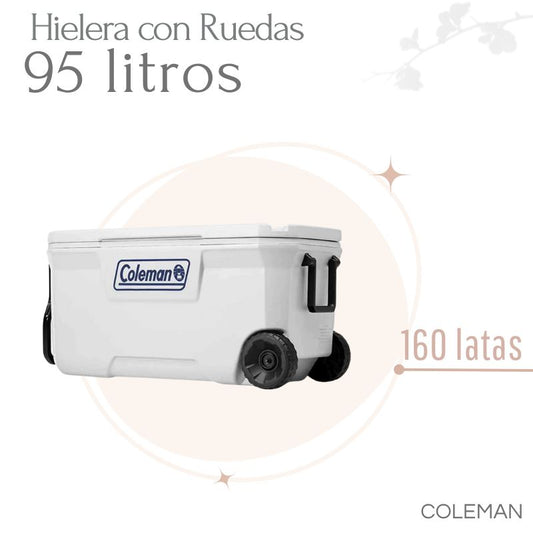 HIELERA CON RUEDAS 160 LATAS COLEMAN 6488