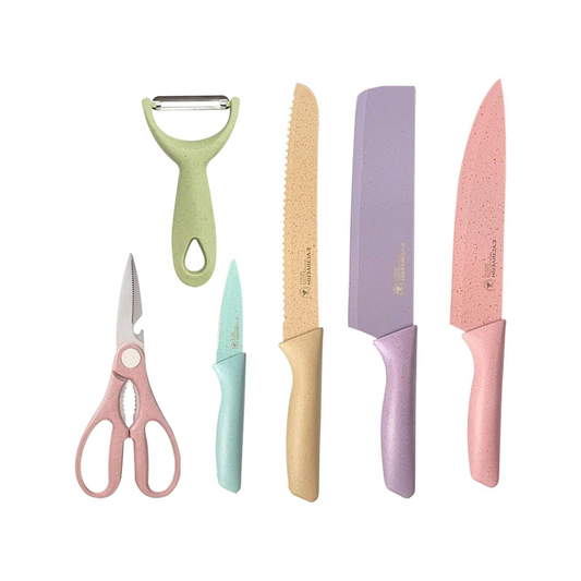 SET DE CUCHILLOS 6 PZ PASTEL CAC007-00 (ER-0278)