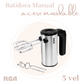 BATIDORA MANUAL 5 VEL. ACERO INOXIDABLE RCA RC-69