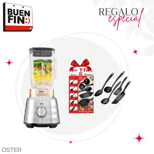 Licuadora Osterizer Max Oster + Utensilios 5 Pz T-FAL BLSTPBTG.27439000M1