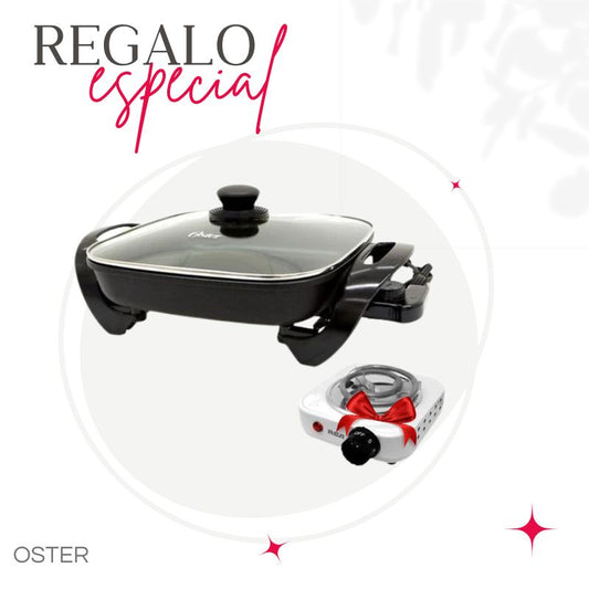 SARTEN ELECTRICO CHICO OSTER CKSTSK1712B + PARRILLA RCA