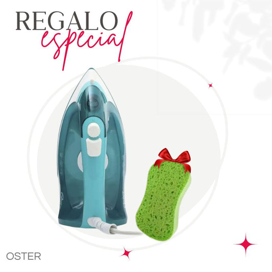 PLANCHA AEROCERAMIC OSTER GCSTBS5051 + ESPONJA DE BAÑO