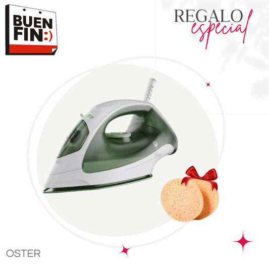 PLANCHA DE VAPOR OSTER GCSTBS3803 + ESPONJA FACIAL