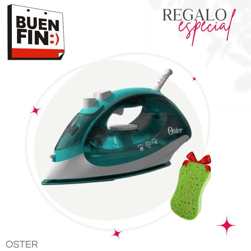 PLANCHA AEROCERAMIC OSTER GCSTBS5052 + ESPONJA DE BAÑO
